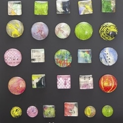 ASSORTED MAGNETS USING HANDMADE COLLAGE