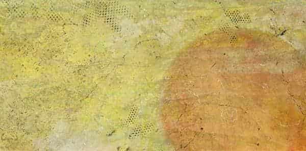 MARS IN SPRING, @2010Vickie Martin, acrylic, ink and collage on canvas, 48x24