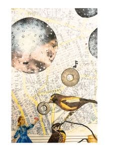 I'll Fly Away 5x7 collage matted 8x10